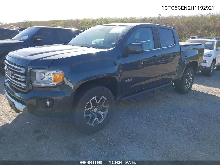 2017 GMC Canyon Sle VIN: 1GTG6CEN2H1192921 Lot: 40869450