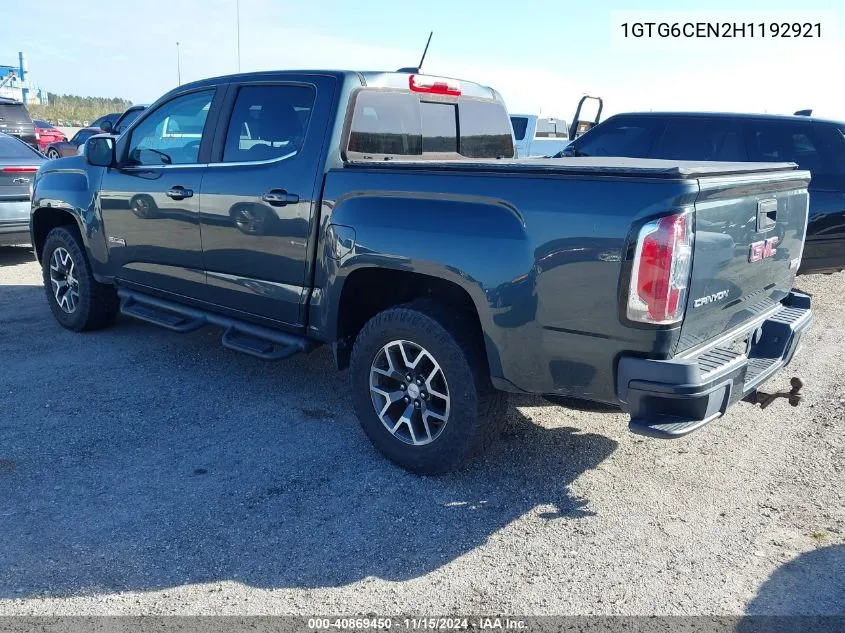 2017 GMC Canyon Sle VIN: 1GTG6CEN2H1192921 Lot: 40869450