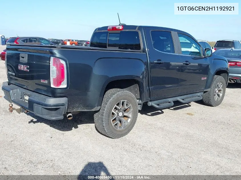 2017 GMC Canyon Sle VIN: 1GTG6CEN2H1192921 Lot: 40869450