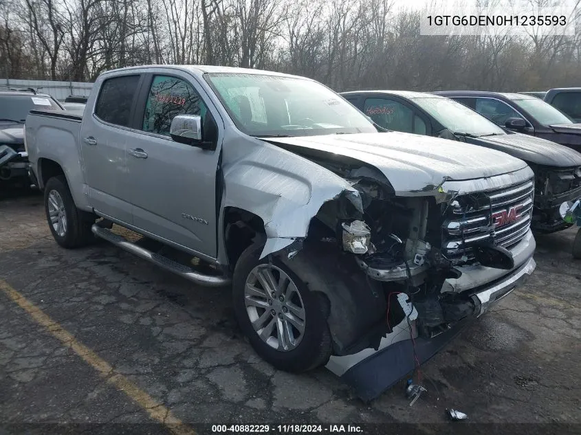 2017 GMC Canyon Slt VIN: 1GTG6DEN0H1235593 Lot: 40882229