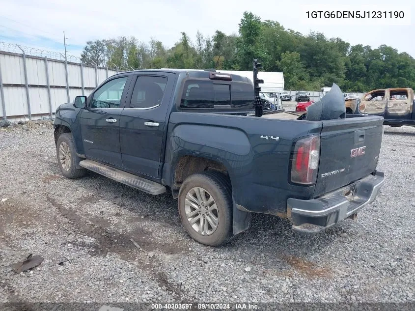 1GTG6DEN5J1231190 2018 GMC Canyon Slt