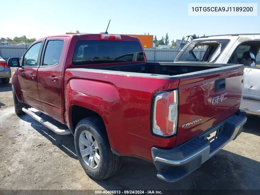 2018 GMC Canyon Sle VIN: 1GTG5CEA9J1189200 Lot: 40406513