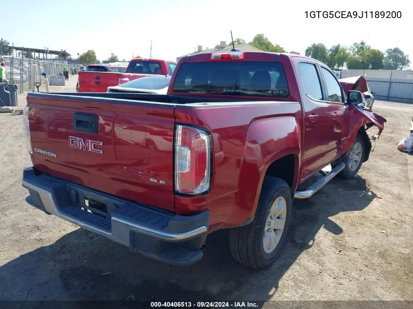 2018 GMC Canyon Sle VIN: 1GTG5CEA9J1189200 Lot: 40406513