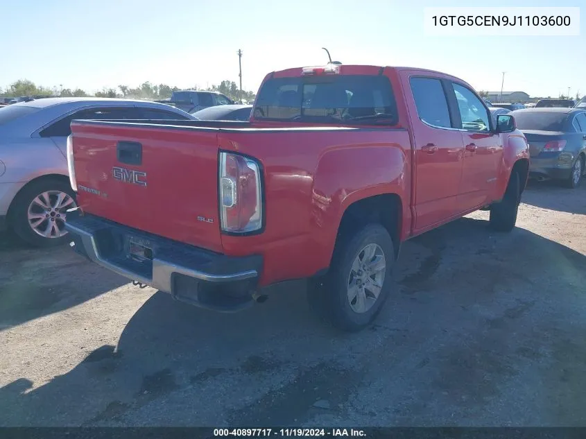 2018 GMC Canyon Sle VIN: 1GTG5CEN9J1103600 Lot: 40897717