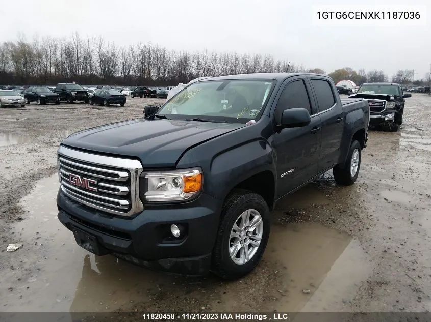 2019 GMC Canyon 4Wd Sle VIN: 1GTG6CENXK1187036 Lot: 11820458