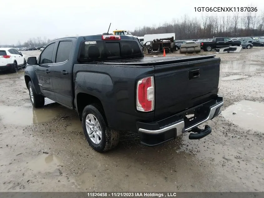 2019 GMC Canyon 4Wd Sle VIN: 1GTG6CENXK1187036 Lot: 11820458