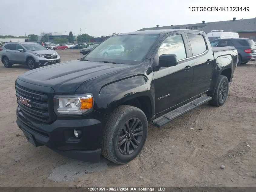 2019 GMC Canyon VIN: 1GTG6CEN4K1323449 Lot: 12081051