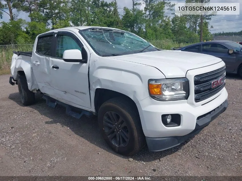 2019 GMC Canyon Sle VIN: 1GTG5CEN6K1245615 Lot: 39652880