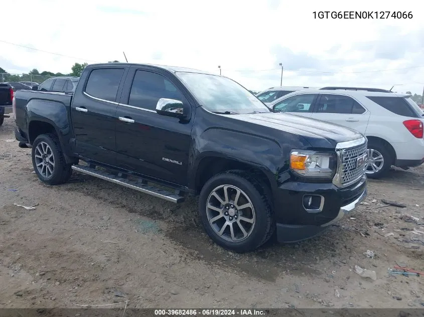 2019 GMC Canyon Denali VIN: 1GTG6EEN0K1274066 Lot: 39682486