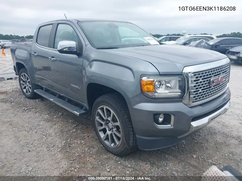 2019 GMC Canyon Denali VIN: 1GTG6EEN3K1186208 Lot: 39892181