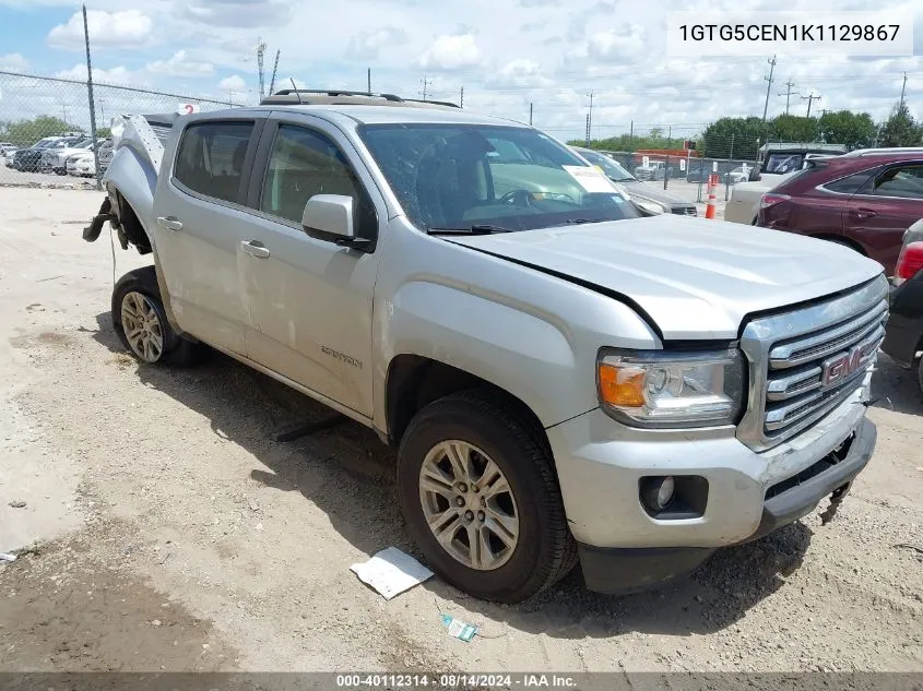 2019 GMC Canyon Sle VIN: 1GTG5CEN1K1129867 Lot: 40112314