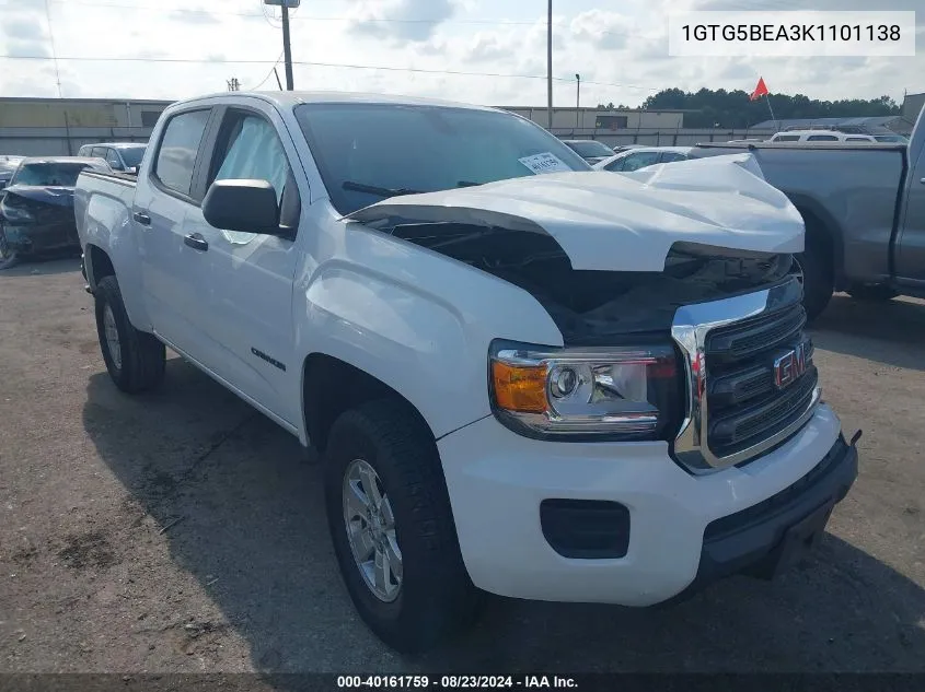 1GTG5BEA3K1101138 2019 GMC Canyon