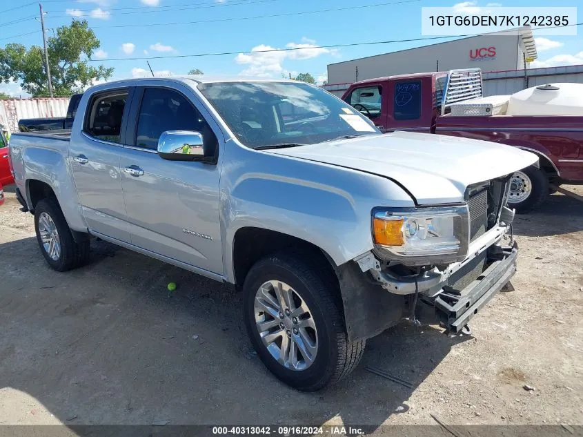 2019 GMC Canyon Slt VIN: 1GTG6DEN7K1242385 Lot: 40313042