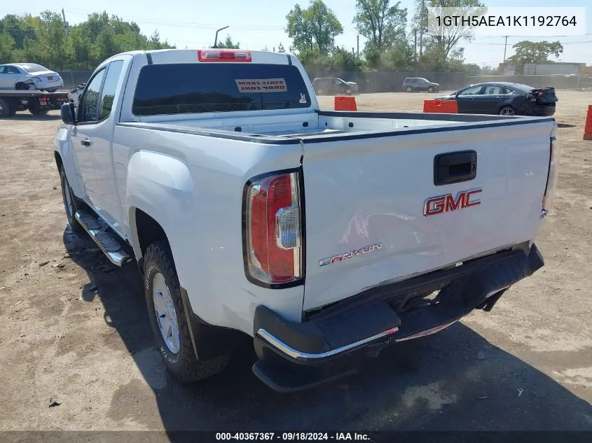 1GTH5AEA1K1192764 2019 GMC Canyon Sl