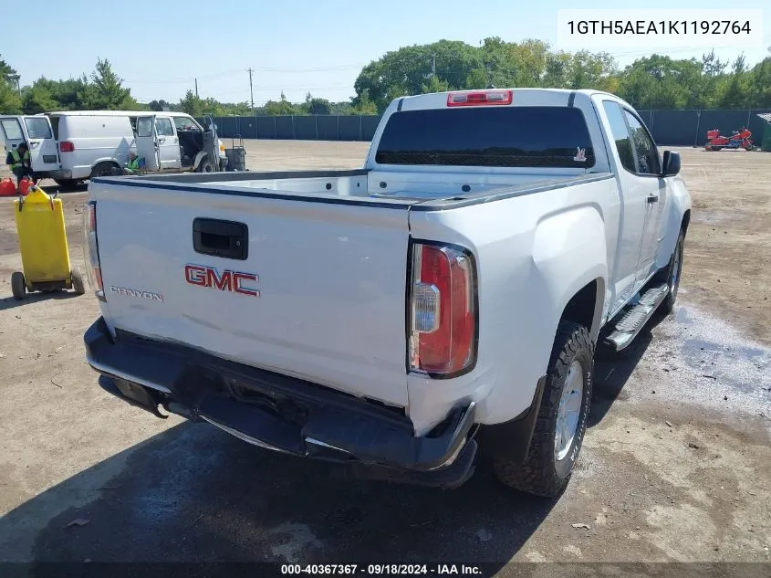 1GTH5AEA1K1192764 2019 GMC Canyon Sl