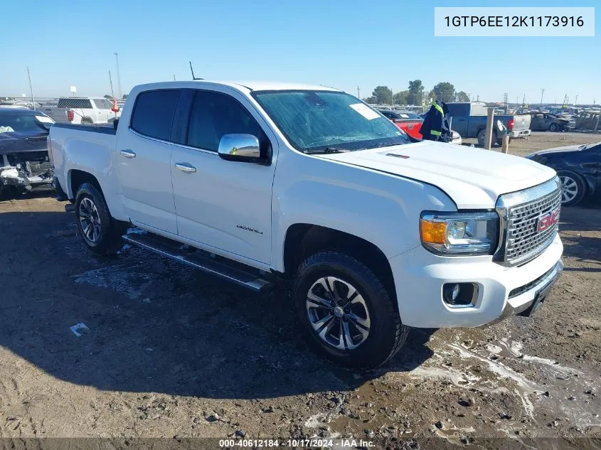 2019 GMC Canyon Denali VIN: 1GTP6EE12K1173916 Lot: 40612184