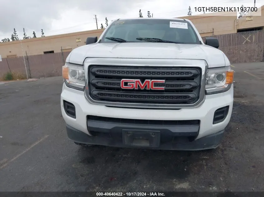 1GTH5BEN1K1193700 2019 GMC Canyon