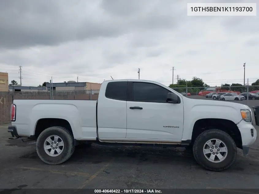 1GTH5BEN1K1193700 2019 GMC Canyon