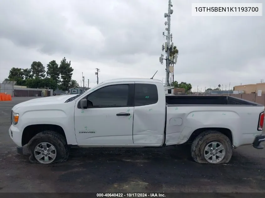 2019 GMC Canyon VIN: 1GTH5BEN1K1193700 Lot: 40640422