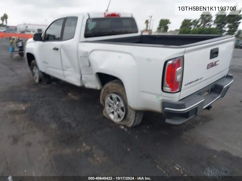 1GTH5BEN1K1193700 2019 GMC Canyon