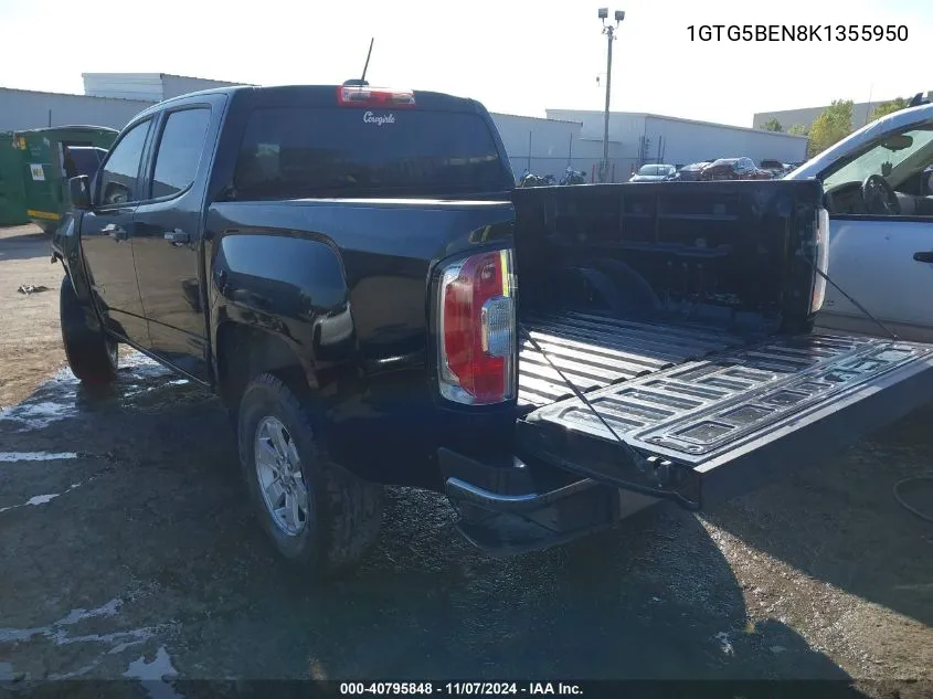 2019 GMC Canyon VIN: 1GTG5BEN8K1355950 Lot: 40795848