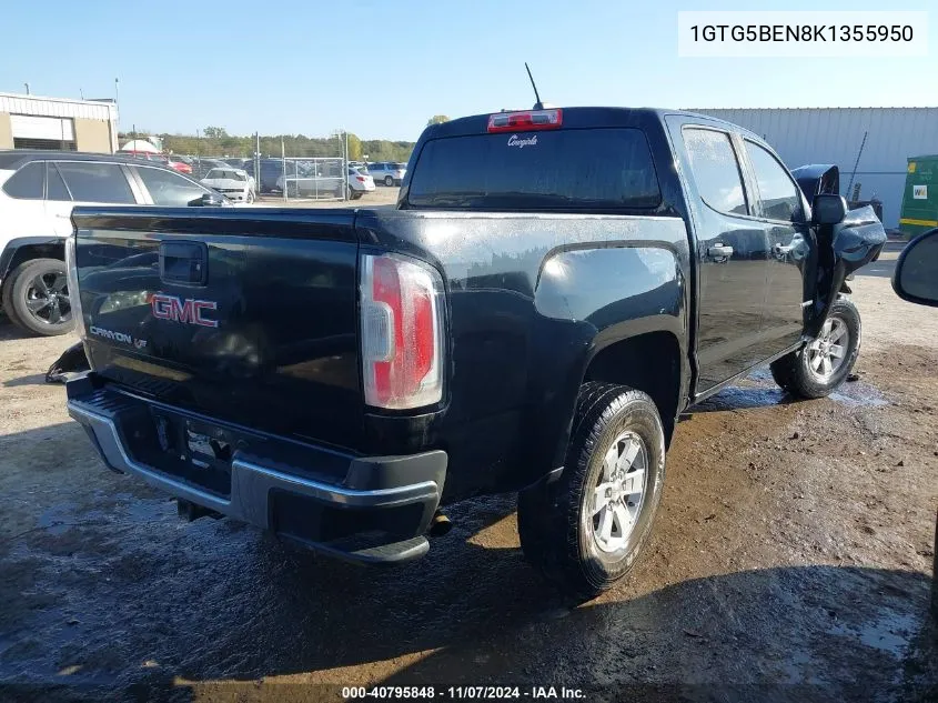 2019 GMC Canyon VIN: 1GTG5BEN8K1355950 Lot: 40795848