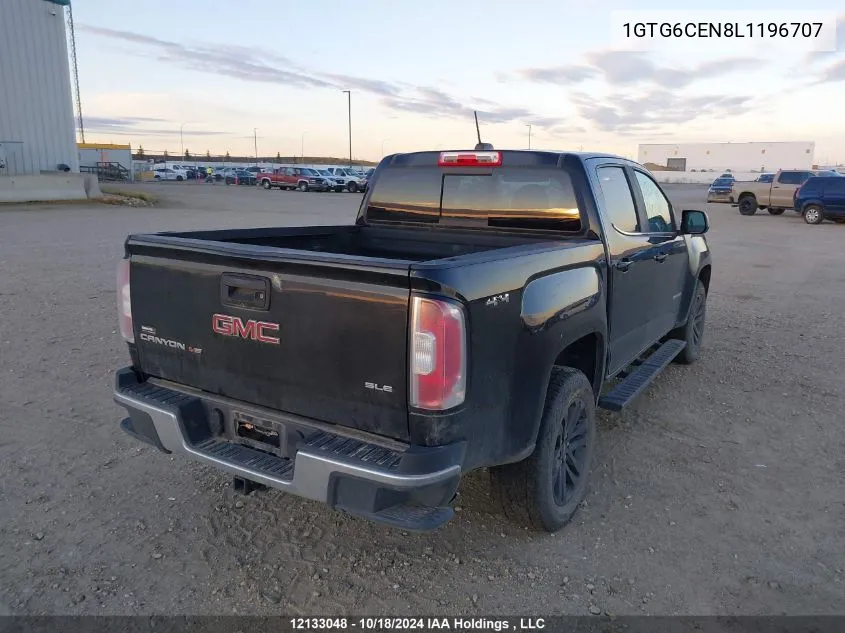 2020 GMC Canyon Sle VIN: 1GTG6CEN8L1196707 Lot: 12133048