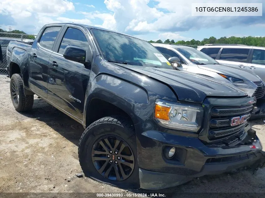 2020 GMC Canyon 4Wd Short Box Sle VIN: 1GTG6CEN8L1245386 Lot: 39430993