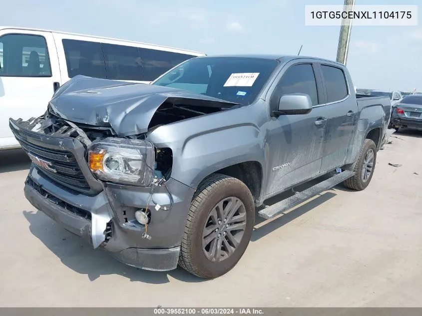 2020 GMC Canyon 2Wd Short Box Sle VIN: 1GTG5CENXL1104175 Lot: 39552100