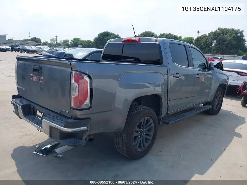 2020 GMC Canyon 2Wd Short Box Sle VIN: 1GTG5CENXL1104175 Lot: 39552100