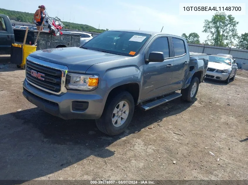 2020 GMC Canyon 2Wd Short Box VIN: 1GTG5BEA4L1148700 Lot: 39576957