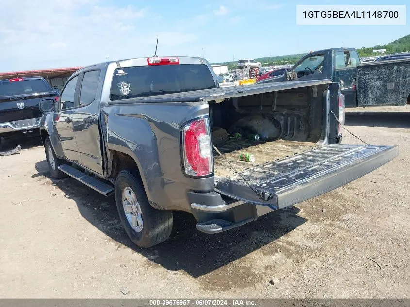 2020 GMC Canyon 2Wd Short Box VIN: 1GTG5BEA4L1148700 Lot: 39576957