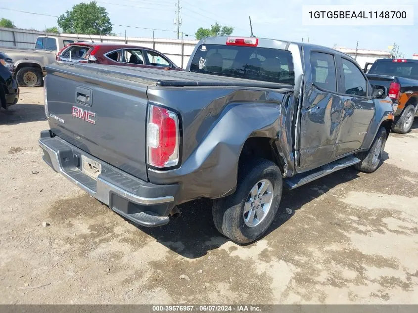 2020 GMC Canyon 2Wd Short Box VIN: 1GTG5BEA4L1148700 Lot: 39576957