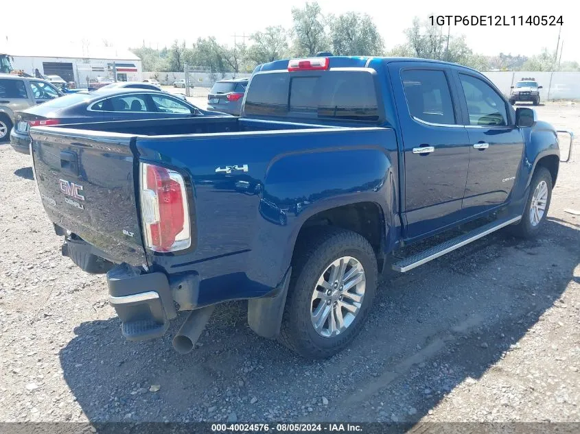 2020 GMC Canyon 4Wd Short Box Slt VIN: 1GTP6DE12L1140524 Lot: 40024576