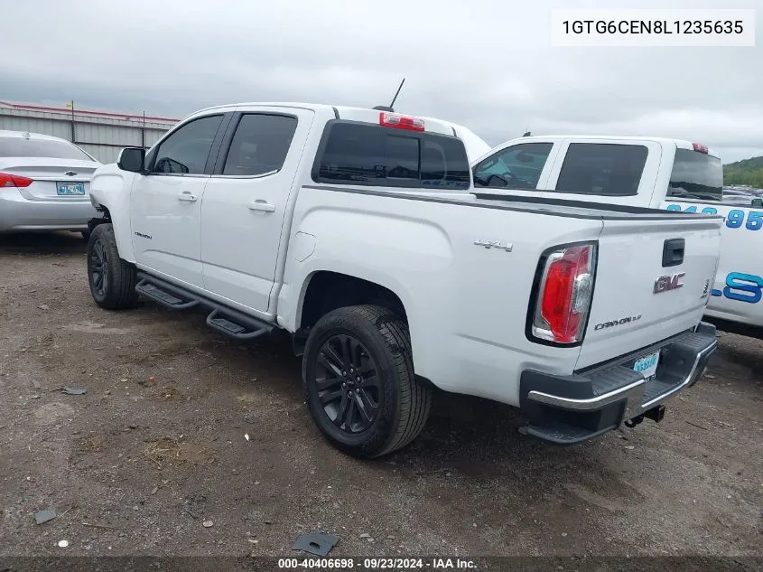 2020 GMC Canyon 4Wd Short Box Sle VIN: 1GTG6CEN8L1235635 Lot: 40406698