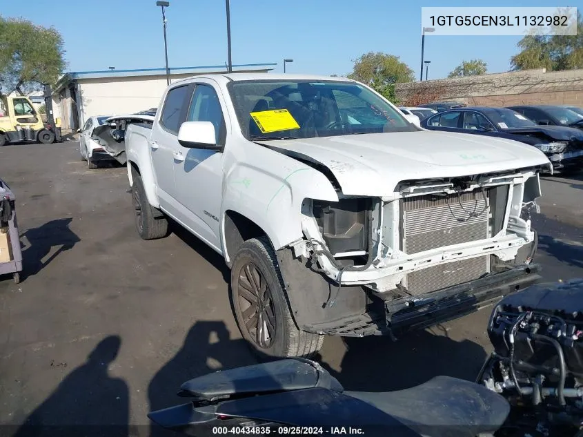 2020 GMC Canyon 2Wd Short Box Sle VIN: 1GTG5CEN3L1132982 Lot: 40434835