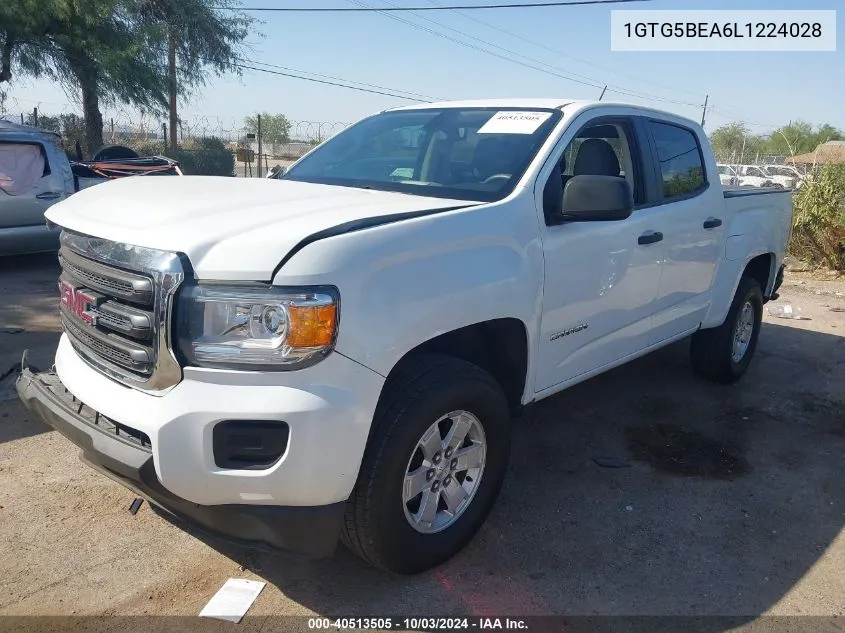 2020 GMC Canyon 2Wd Short Box VIN: 1GTG5BEA6L1224028 Lot: 40513505