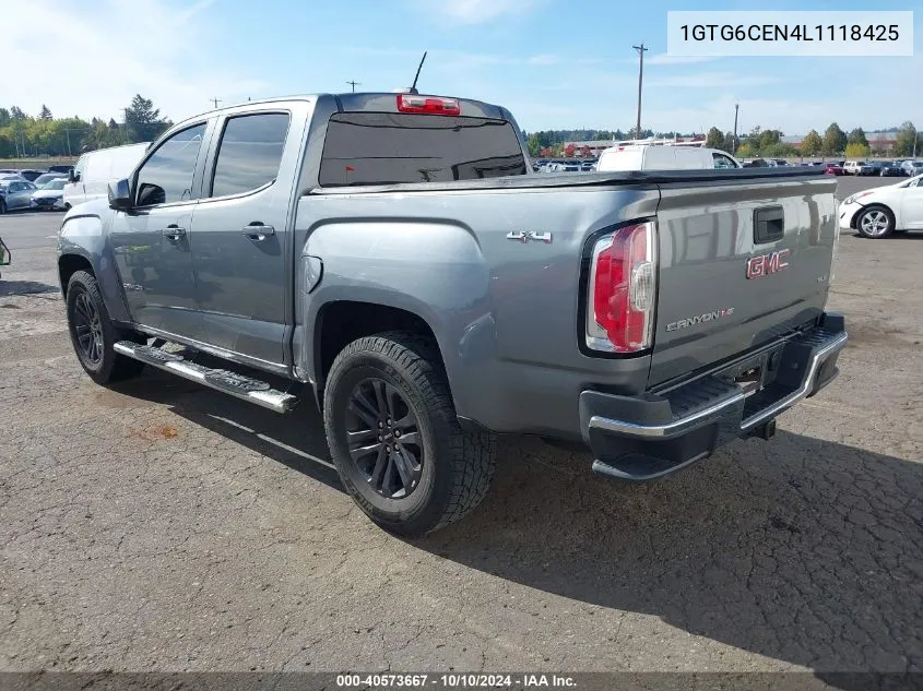 2020 GMC Canyon 4Wd Short Box Sle VIN: 1GTG6CEN4L1118425 Lot: 40573667