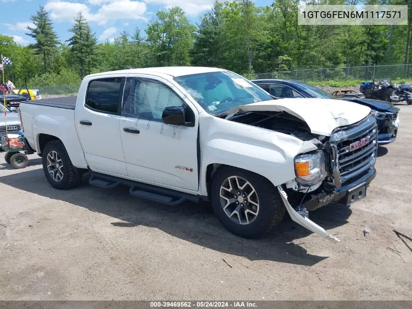 2021 GMC Canyon 4Wd Long Box At4 - Cloth/4Wd Long Box At4 - Leather/4Wd Short Box At4 - Cloth VIN: 1GTG6FEN6M1117571 Lot: 39469562