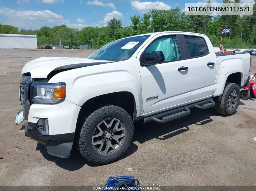 2021 GMC Canyon 4Wd Long Box At4 - Cloth/4Wd Long Box At4 - Leather/4Wd Short Box At4 - Cloth VIN: 1GTG6FEN6M1117571 Lot: 39469562