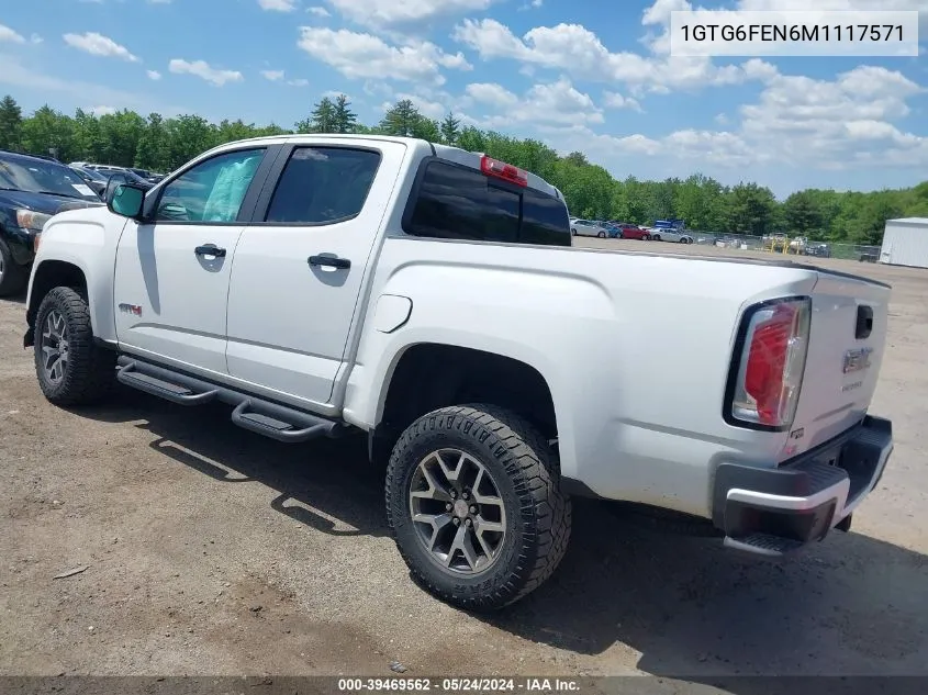 2021 GMC Canyon 4Wd Long Box At4 - Cloth/4Wd Long Box At4 - Leather/4Wd Short Box At4 - Cloth VIN: 1GTG6FEN6M1117571 Lot: 39469562