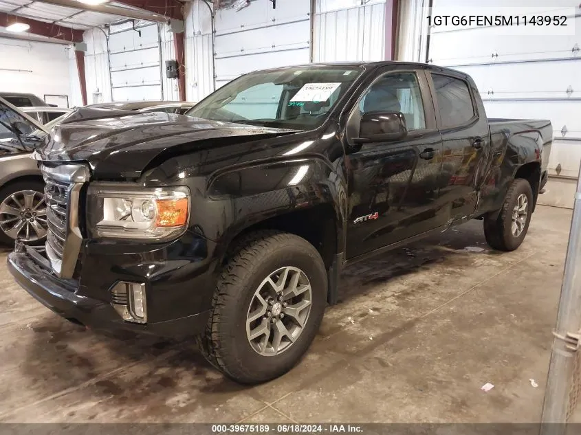 1GTG6FEN5M1143952 2021 GMC Canyon 4Wd Long Box At4 - Cloth/4Wd Long Box At4 - Leather/4Wd Short Box At4 - Cloth