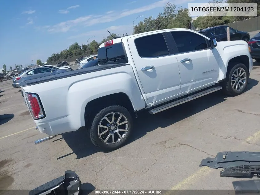 2021 GMC Canyon 2Wd Short Box Denali VIN: 1GTG5EEN2M1204123 Lot: 39872344