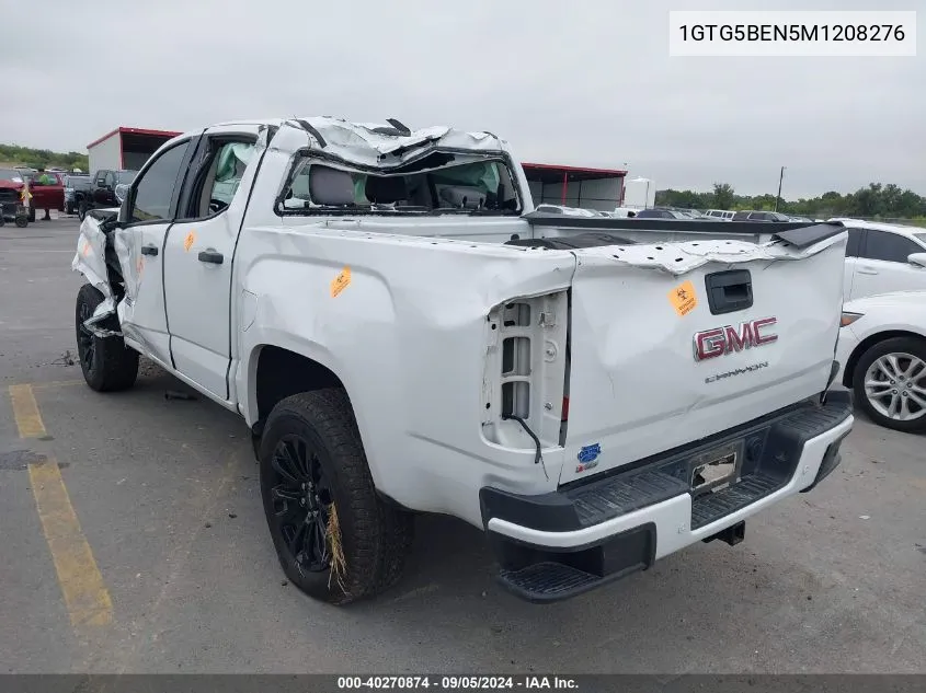 2021 GMC Canyon Elevation VIN: 1GTG5BEN5M1208276 Lot: 40270874