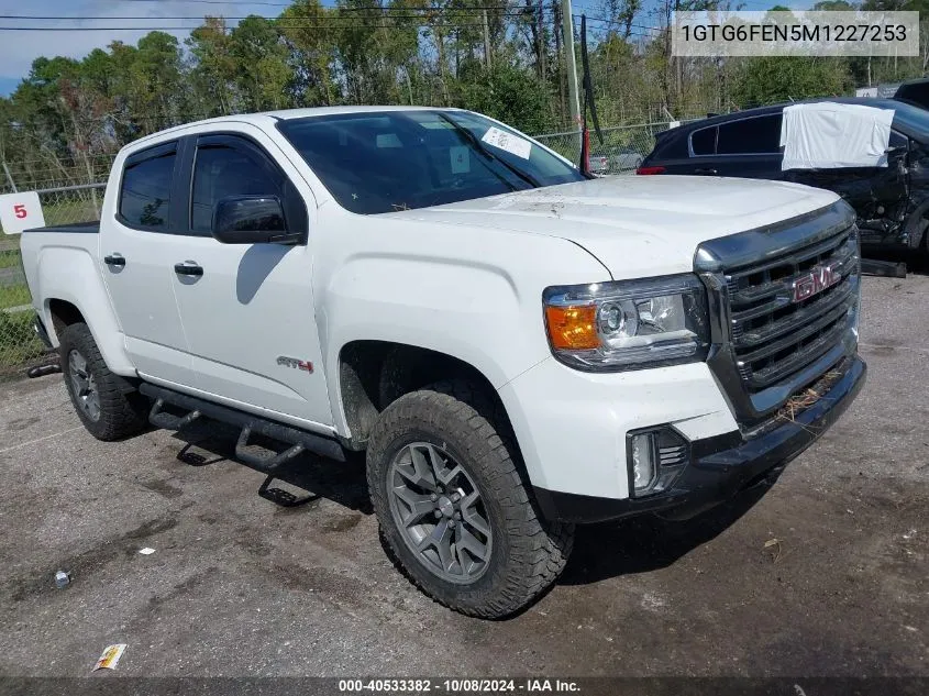 2021 GMC Canyon At4 VIN: 1GTG6FEN5M1227253 Lot: 40533382