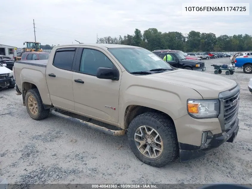 2021 GMC Canyon 4Wd At4 W/Cloth VIN: 1GTG6FEN6M1174725 Lot: 40543363