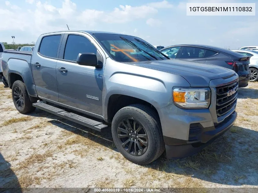 1GTG5BEN1M1110832 2021 GMC Canyon 2Wd Short Box Elevation Standard