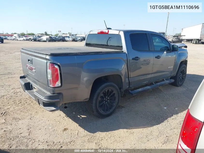 2021 GMC Canyon 2Wd Short Box Elevation Standard VIN: 1GTG5BEA1M1110696 Lot: 40594640