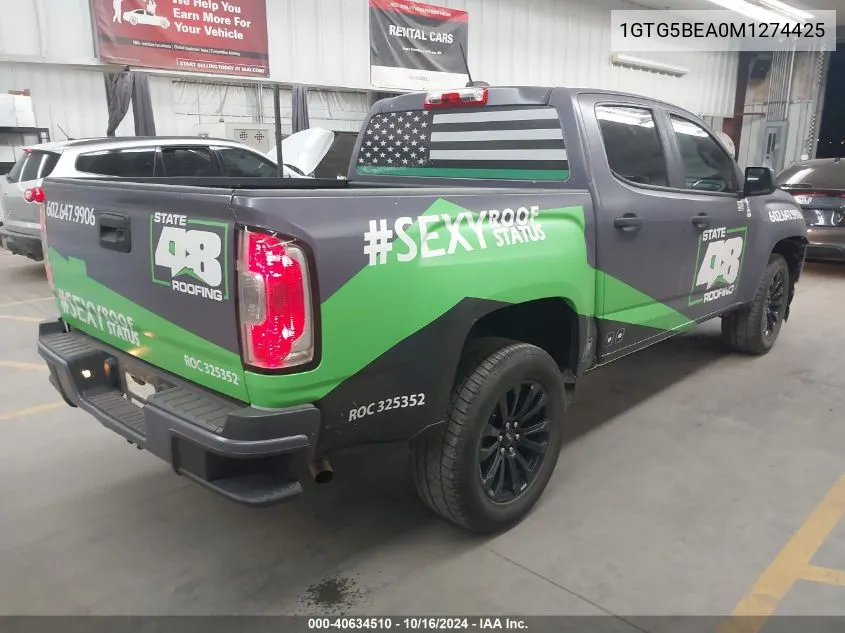 1GTG5BEA0M1274425 2021 GMC Canyon 2Wd Short Box Elevation Standard