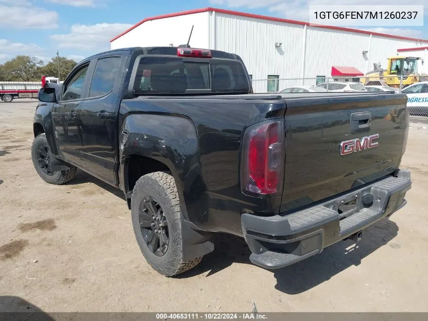 2021 GMC Canyon 4Wd Short Box At4 - Leather VIN: 1GTG6FEN7M1260237 Lot: 40653111